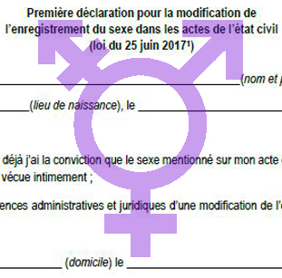 LA PROCÉDURE POUR LE CHANGEMENT DU PRÉNOM ET LA MODIFICATION DU SEXE